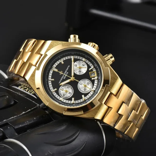 Vacheron Constantin Royal Oak Chronograph Gold Case Black Dial
