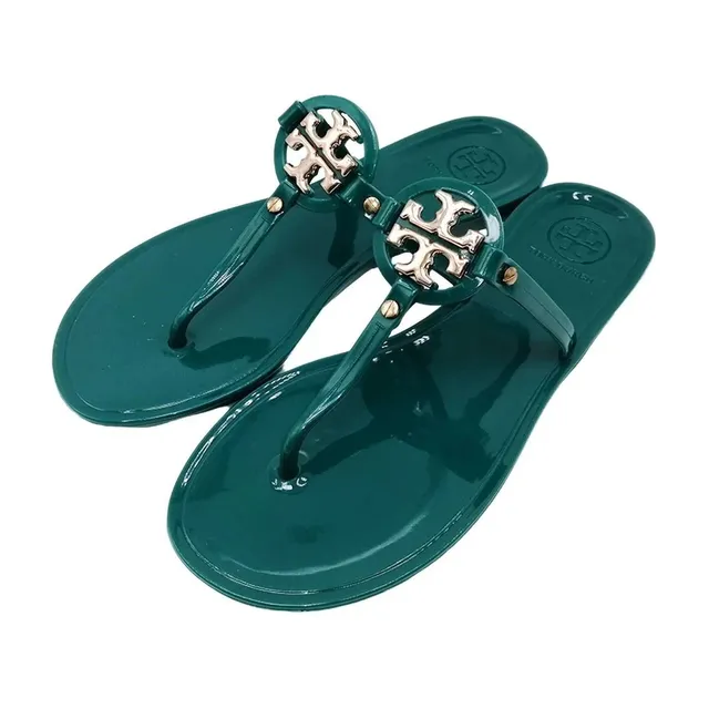 Tory Burch Miller Thong Sandal Logo-Embellished Jelly