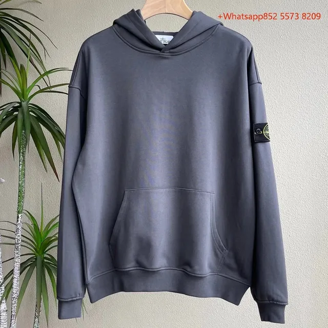 Stone Island Hooded Sweatshirt Solid Grey