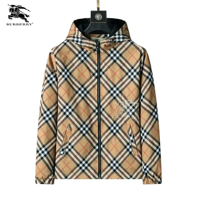 Burberry Check Print Hooded Jacket
