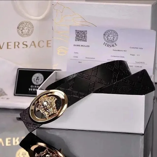 Versace Medusa Belt Gold Medusa Buckle