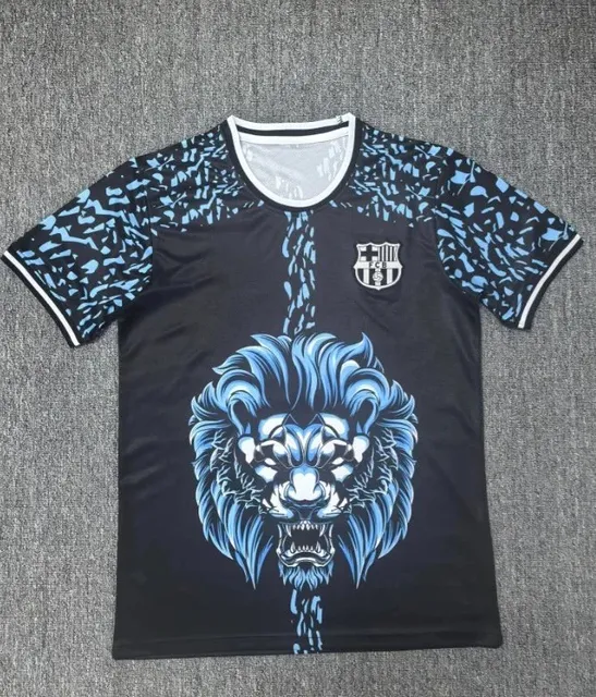 FC Barcelona Lion Print Jersey Blue Lion Graphic