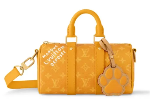 Louis Vuitton Keepall Bandoulière Monogram Canvas with Paw Charm