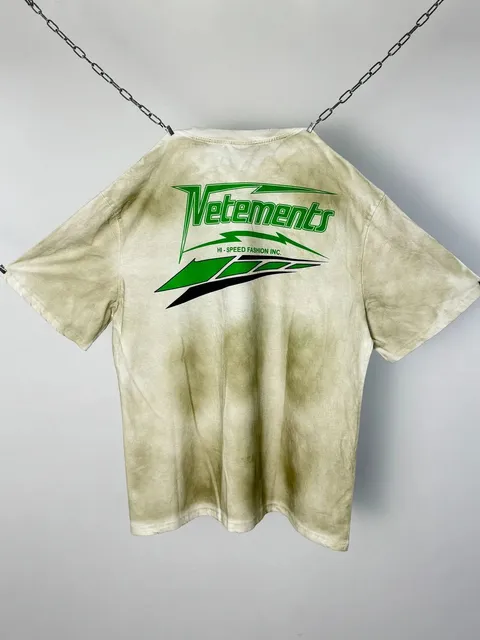 Vetements Graphic Tee Acid Wash