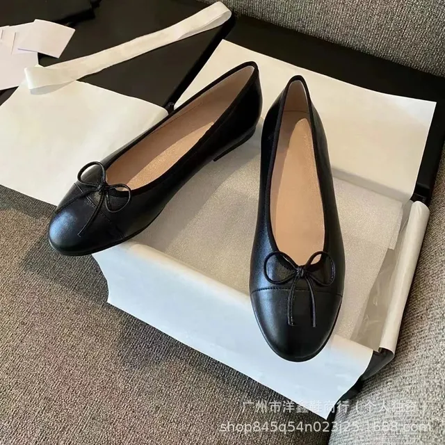 Chanel Bow Loafer Black Leather with Bow Detail