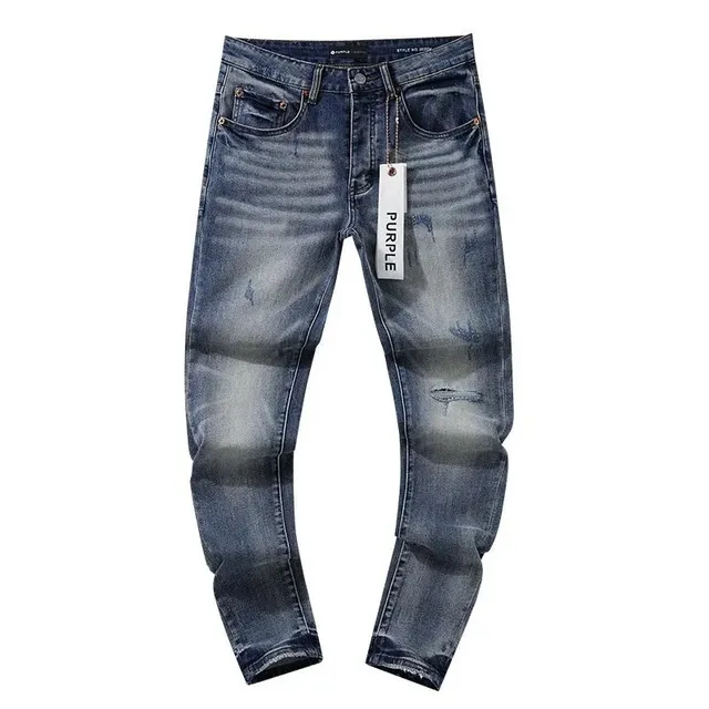 Purple Brand Slim Fit Jeans Distressed Wash
