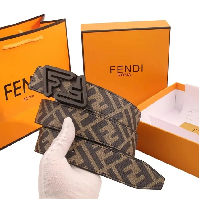 Fendi FF Logo Belt Monogram Canvas