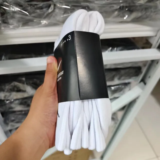 毛巾底长筒白色
