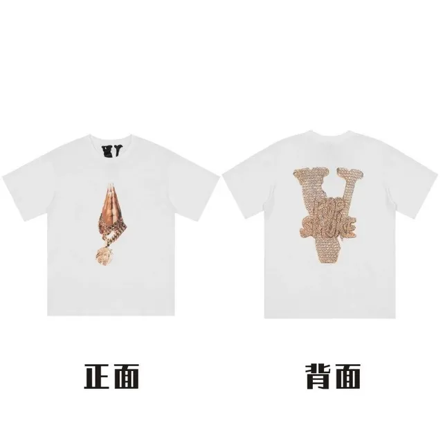 Versace T-Shirt Praying Hands Logo Print