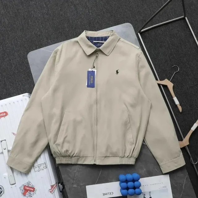 Polo Ralph Lauren Classic Fit Coach Jacket Beige