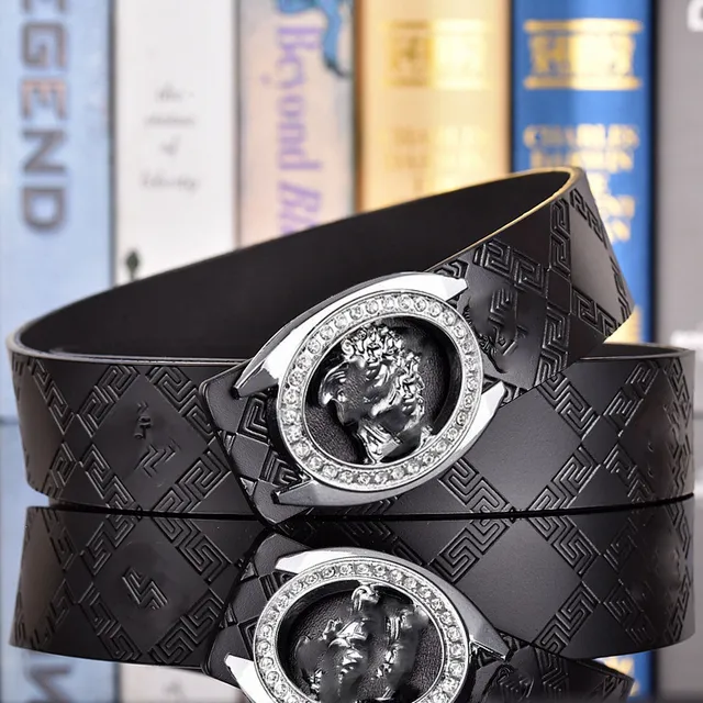 17 # Silver Buckle+Antique Medusa Black