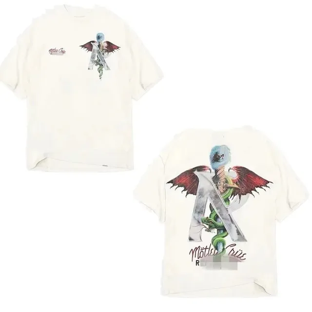 Represent × Mötley Crüe Graphic T-Shirt Angel Snake Print