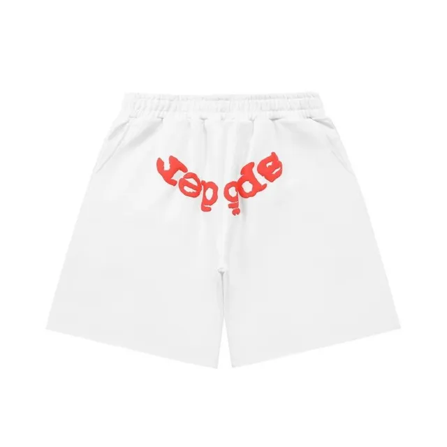Sp5der Box Logo Shorts Red Embroidered Logo