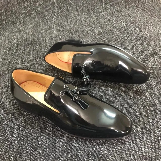 Christian Louboutin Tassel Loafer Patent Leather
