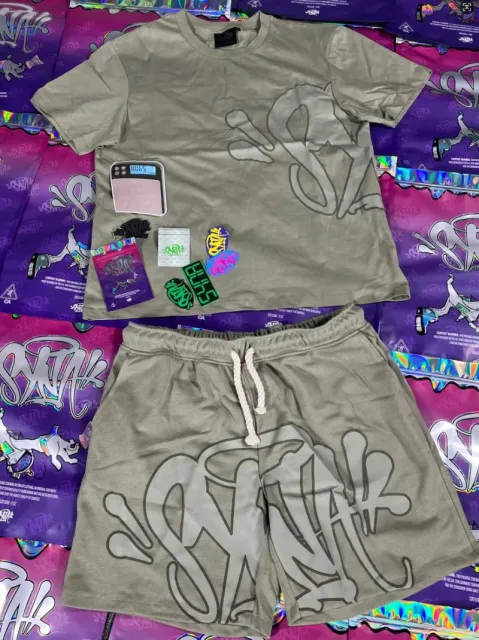Syna World T-Shirt and Shorts Set Graffiti Logo