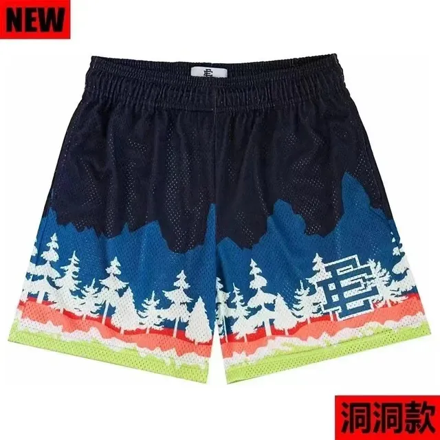 Eric Emanuel Mesh Shorts Mountain Pine Print