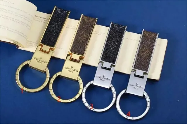 Louis Vuitton Key Ring Monogram Leather with Metal Ring