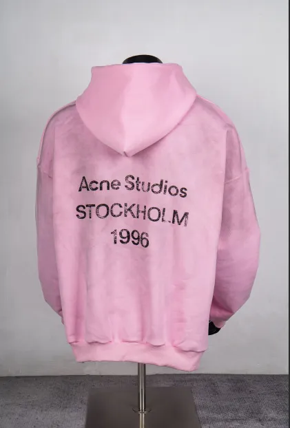 Acne Studios Hooded Sweatshirt Stockholm 1996 Print