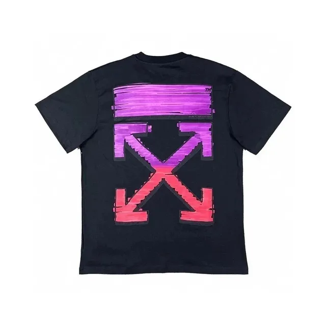 Off-White Arrow Graphic Tee Glitch Print