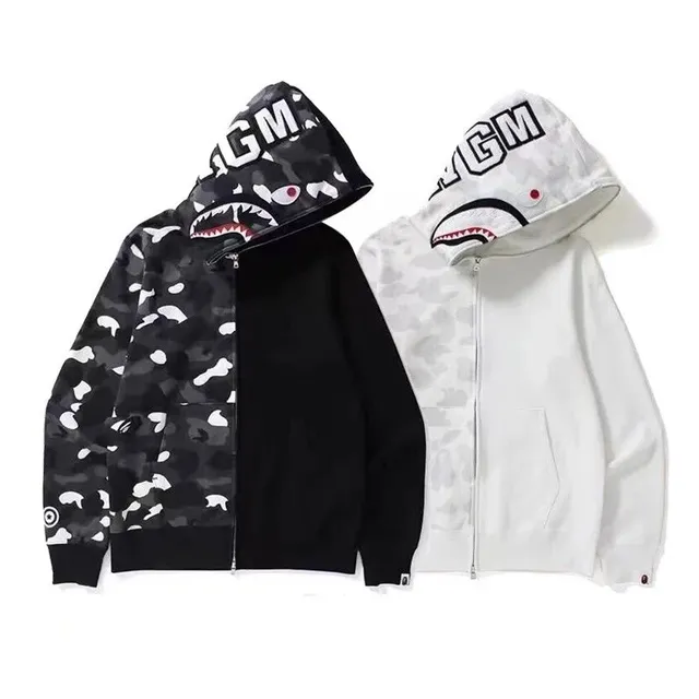 BAPE Shark Full Zip Hoodie Camouflage Shark