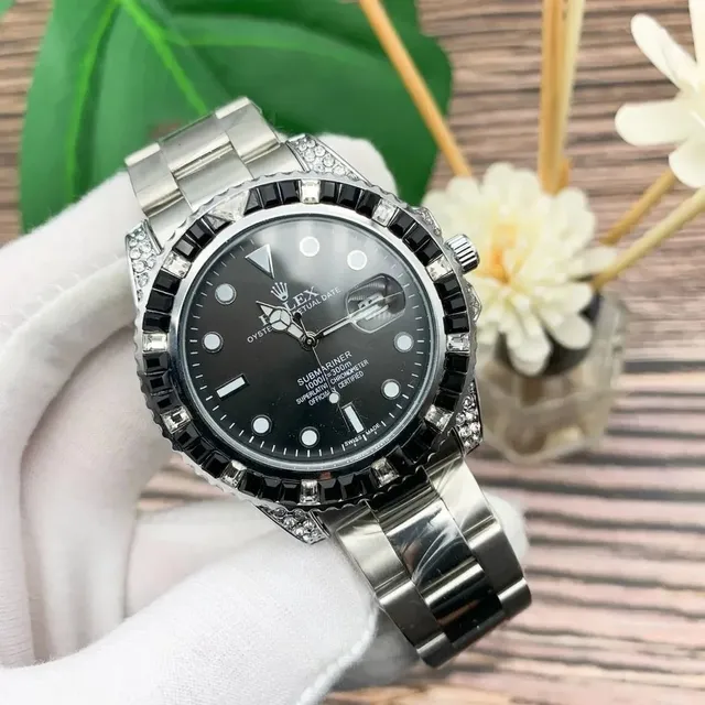 Rolex Submariner Date Black Dial with Diamond and Onyx Bezel