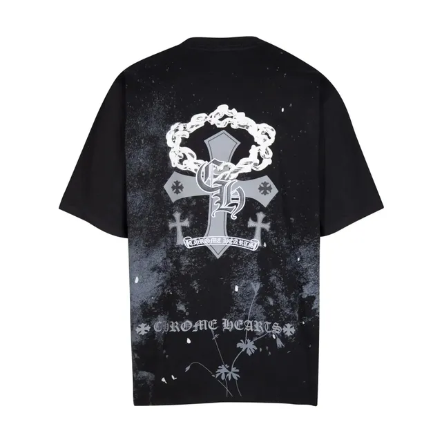 Chrome Hearts Graphic Tee Crown Cross Print