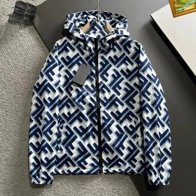 Fendi Logo-Print Hooded Jacket FF Monogram