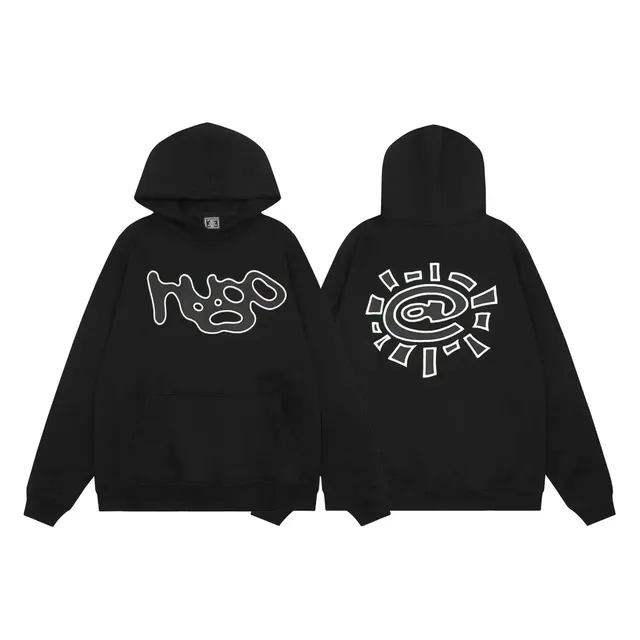 Broken Planet Hoodie White Outline Graphic