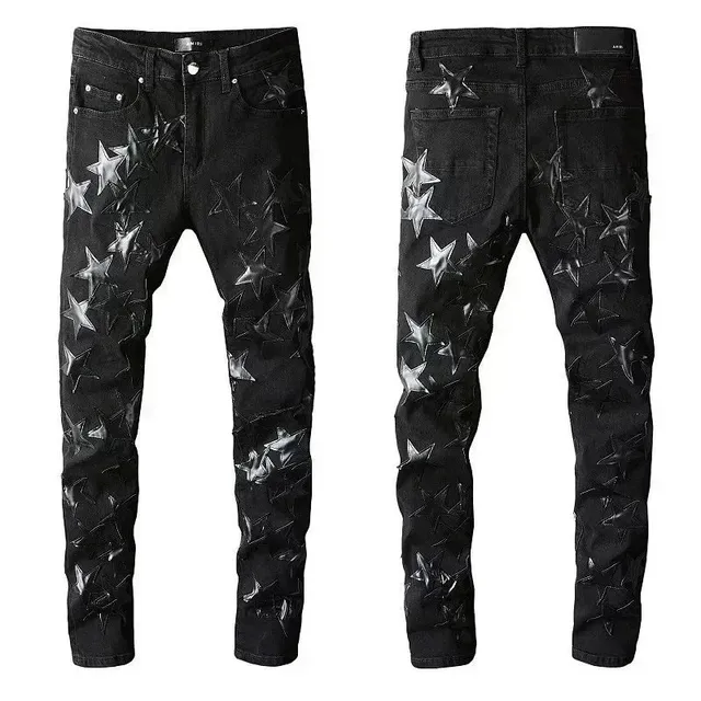 Balenciaga Star-Embellished Jeans 3D Star Print