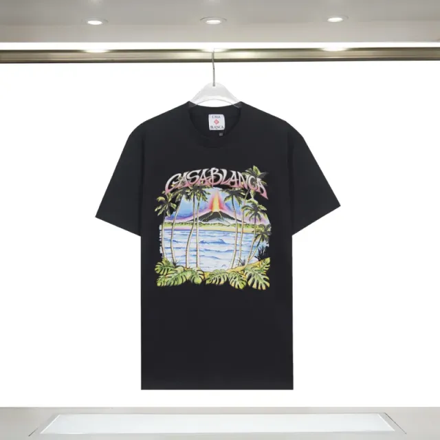 Casablanca Graphic Tee Tropical Volcano Print