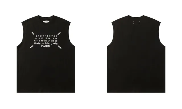Maison Margiela Sleeveless Tee Number Print