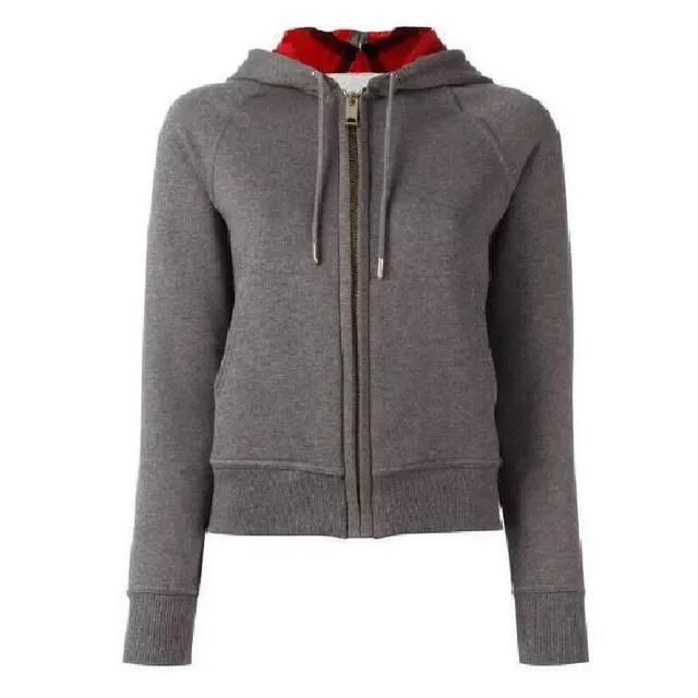 Burberry Zip-Up Hoodie Checkered Lining