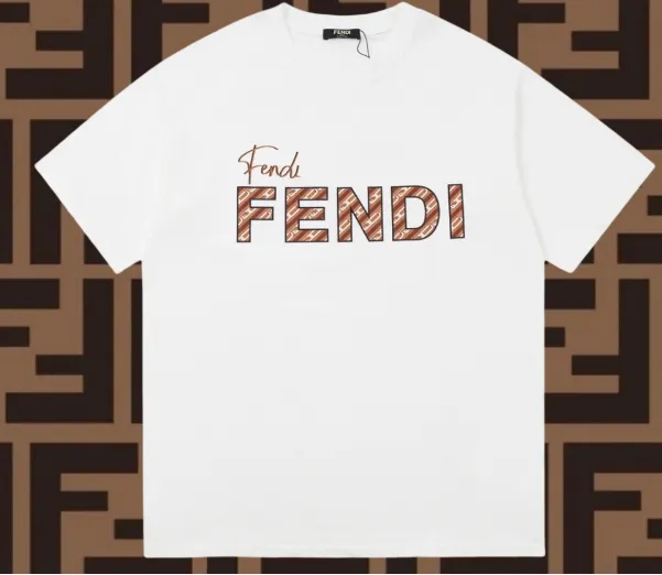 Fendi Logo T-Shirt Brown FF Print