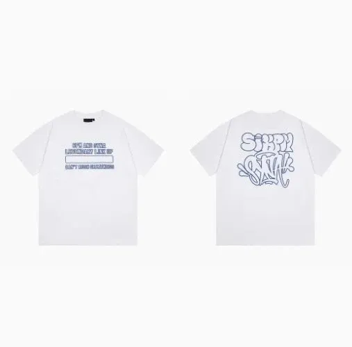 Syna World × 6PM Records T-Shirt Blue Outline Graphic