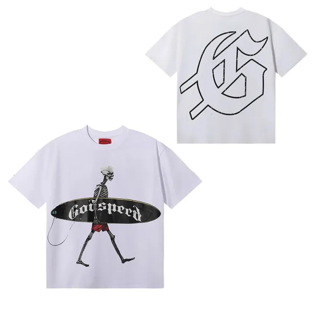 Skeleton Surfer Tee Godspeed Graphic