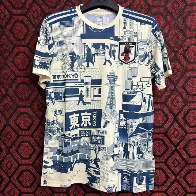 Adidas Japan National Team Jersey Tokyo Cityscape Print