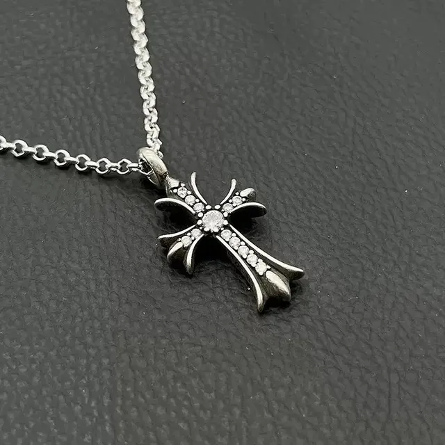 Chrome Hearts Cross Pendant Diamond-Embellished