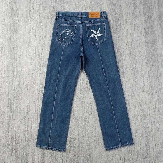 Corteiz Straight Fit Jeans Star Embroidery