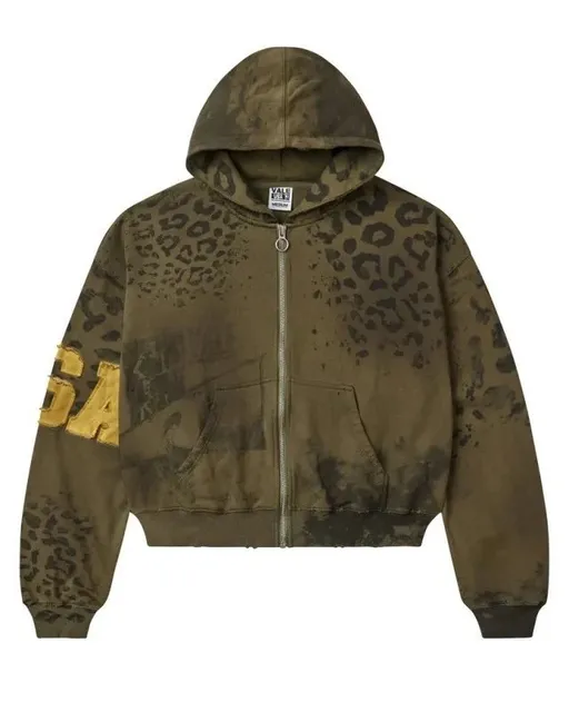 Vale Forever Zip-Up Hoodie Leopard Print