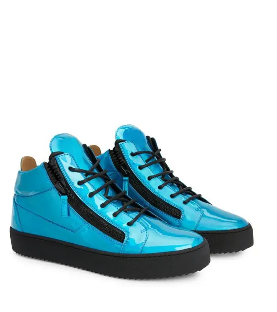Giuseppe Zanotti High-Top Sneaker Patent Leather Zip