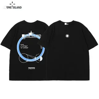 Stone Island Graphic T-Shirt Blue Circle Print