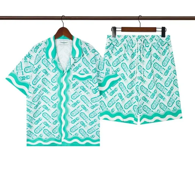 Casablanca Printed Camp Shirt and Shorts Set