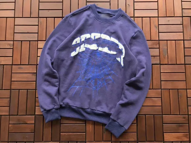Sp5der Crewneck Sweatshirt Spiderweb Graphic