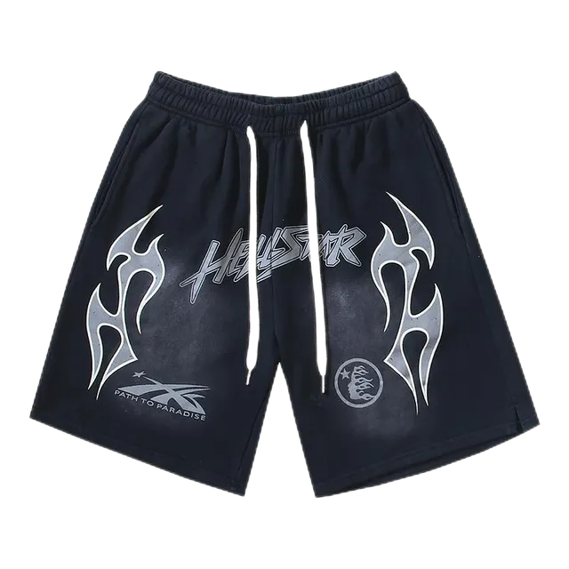 Hellstar Graphic Shorts Flame Print