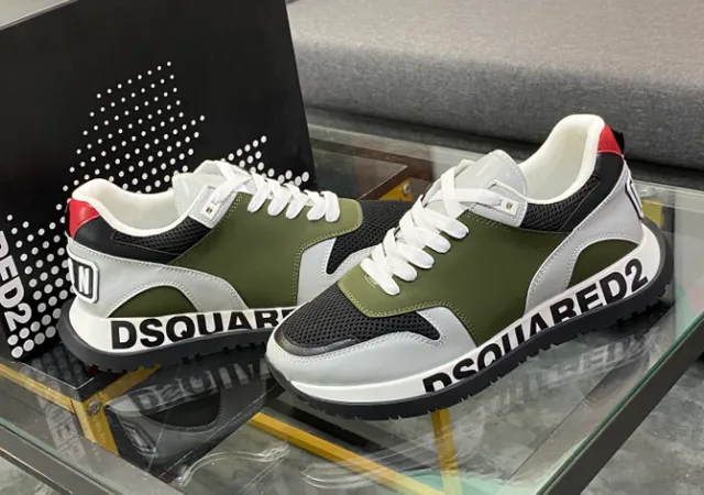 DSQUARED2 Runner Olive Green Panel