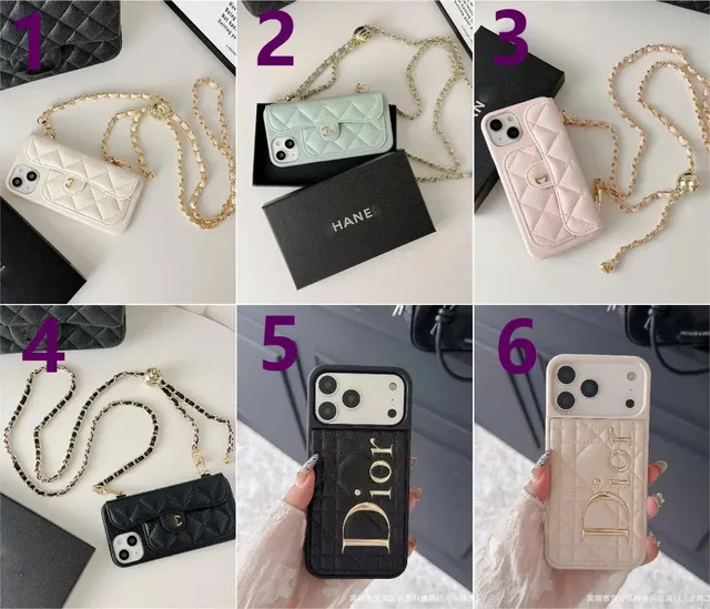Chanel Phone Case Wallet Quilted Chain Strap