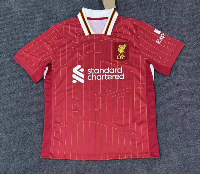 Liverpool Home Jersey Geometric Line Print