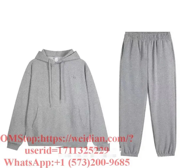 Hoodie and Joggers Set Heather Grey