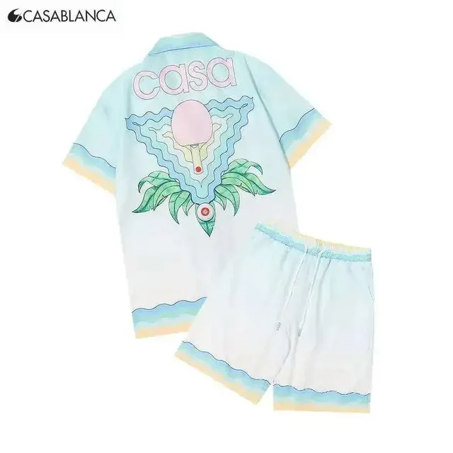 Casablanca Casa Short Set Tropical Print