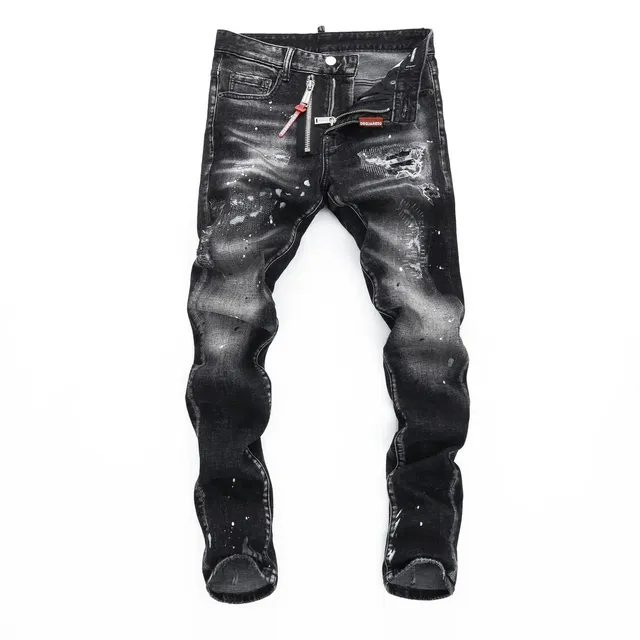 Dsquared2 Distressed Jeans Paint Splatter
